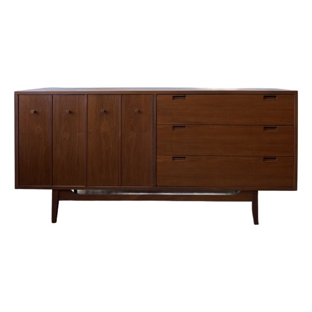 1960s American of Martinsville Walnut Dresser/Credenza For Sale