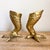 Metal Pair of Midcentury Brass Talon Candlestick Holders For Sale - Image 7 of 12