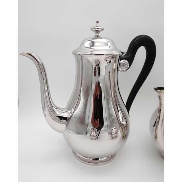 Antique Silver-Plated Coffee Service with Tray by Otto Wiskemann, 1940s, Set of 5 For Sale - Image 7 of 18