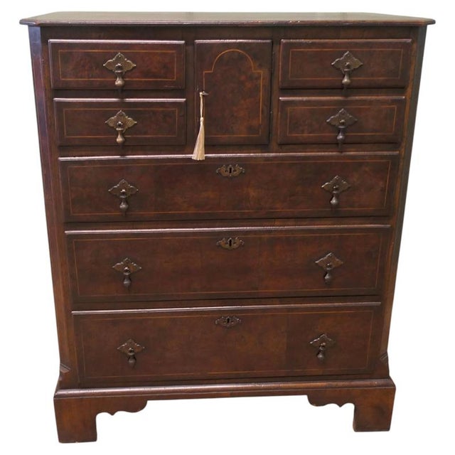 Georgian Norfolk Walnut and Oak Chest of Drawers For Sale - Image 9 of 9
