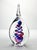Adam Jablonski Art Glass Teardrop Swirl Ribbon Purple Blue Paperweight Sculpture Excellent condition. No chips, cracks, or...