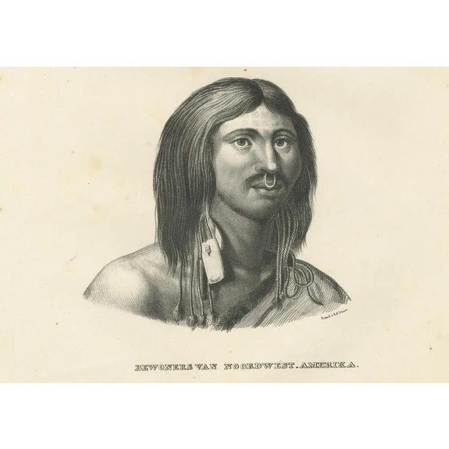 Karl Joseph Brodtmann, Portraits of Inhabitants of Northwest America, 1836, Lithograph For Sale - Image 3 of 10