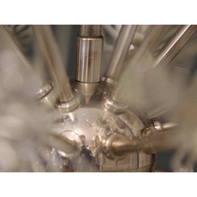 Large Silvered Snowball Pendant Lamp in the style of Rupert Nikoll, 1950s For Sale - Image 15 of 17