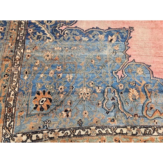 19th Century Oversized Persian Khorassan Rug, Hand-Knotted Wool, Floral Pattern, Red & Blue, 11’ X 16’ For Sale - Image 14 of 18