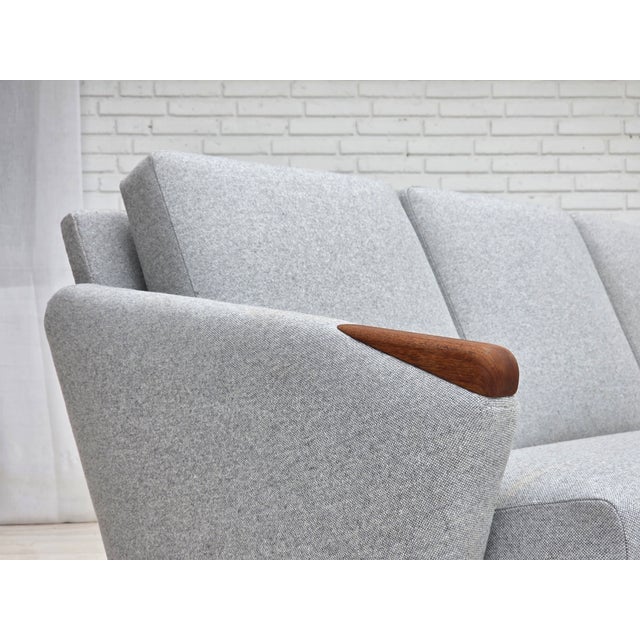 Wood Danish Model 490 3-Seater Sofa from Arne Hovmand-Olsen, 1960s For Sale - Image 7 of 18