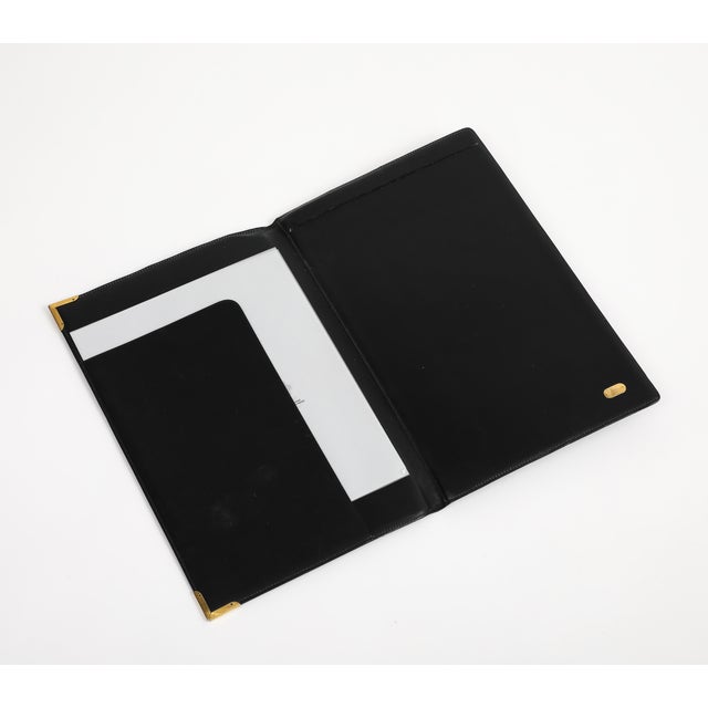 1980s Black Leather Portfolio Folder by Gucci, Circa 1980s For Sale - Image 5 of 8