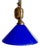 Vintage Blue Pendant Light, 1960s For Sale