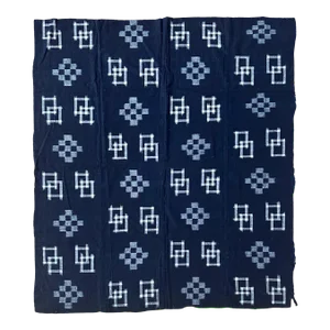 Early 20th Century Japanese Textile Art Panel Double Ikat Kasuri Futon Cover