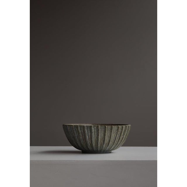 Large Art Deco Stoneware No. 189 Bowl by Arne Bang, Denmark, 1930s For Sale - Image 3 of 16