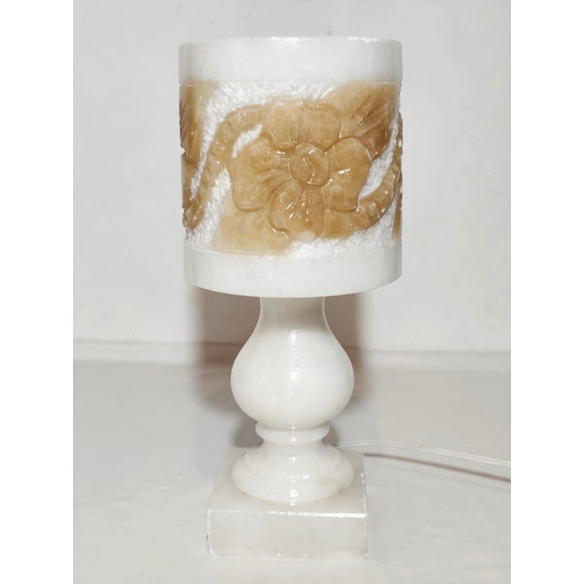 Vintage Spanish Alabaster Table Lamp, 1950s For Sale - Image 13 of 13