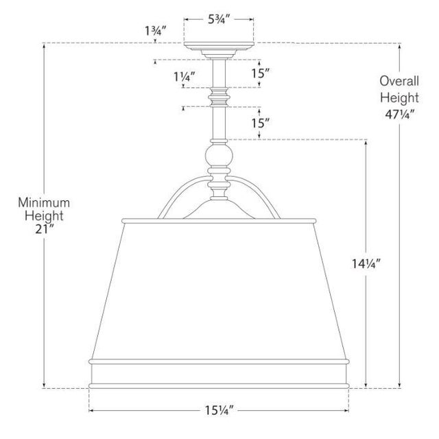 Traditional Chapman & Myers for Visual Comfort Signature Sloane Single Shop Light in Antique Nickel with Antique Nickel Shade For Sale - Image 3 of 3