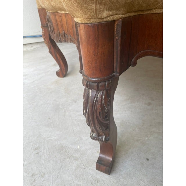 Antique Serpentine Fireside Bench For Sale In Dallas - Image 6 of 6