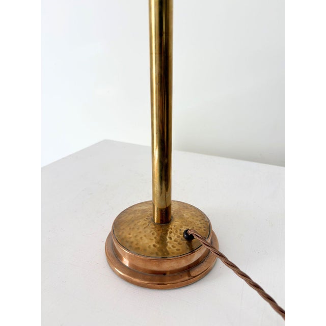 1950s Swedish Modern Table Lamp with Slim Brass Stem, 1950s For Sale - Image 5 of 7
