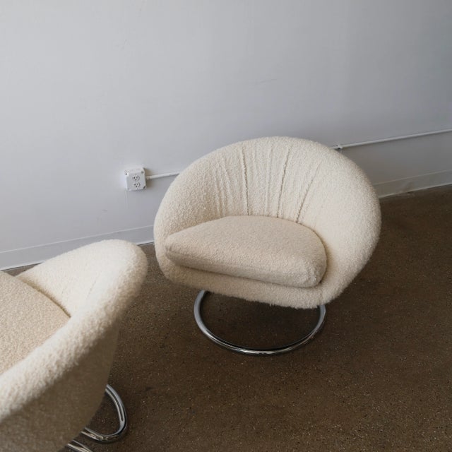 Mid-Century Modern Chrome Chairs by Renato Zevi, a Pair For Sale - Image 3 of 8