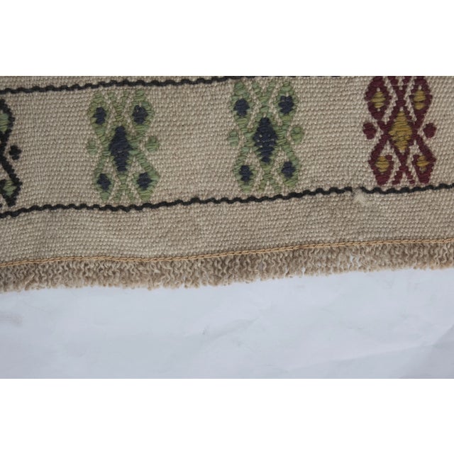 Tan Vintage Embroided Turkish Stair Kilim Runner Rug 1'11'' X 13'8'' For Sale - Image 8 of 11