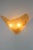 Carlo Nason Wall Lamp Murano Hand Cast Glass Amber Rugiada with decorative pressed-in Details "fracco". Hardware: white...