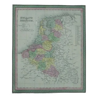 Holland & Belgium Original Map by Cowperthwait, 1850 For Sale