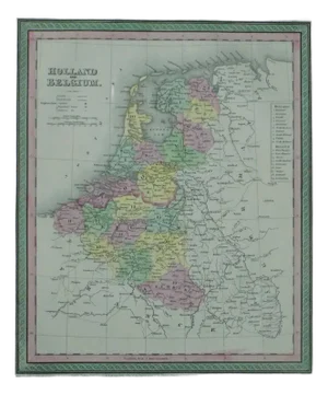 Holland & Belgium Original Map by Cowperthwait, 1850