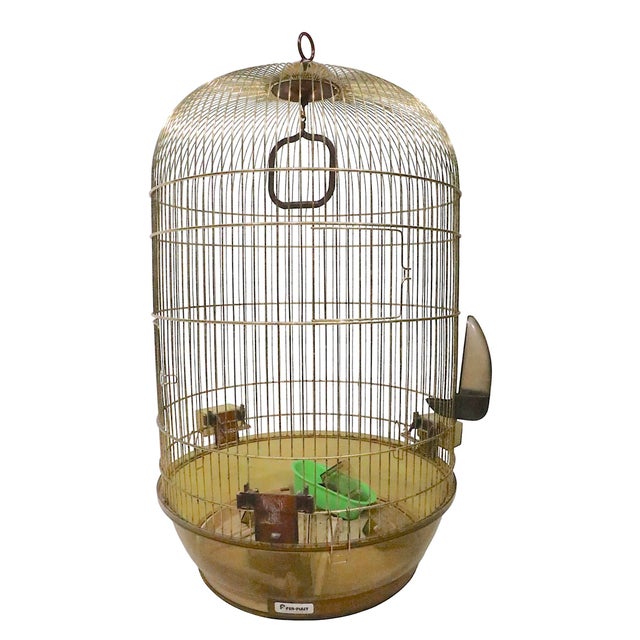 Vintage Space Age Fer Plast Birdcage Made in Italy C. 1970's For Sale - Image 11 of 17