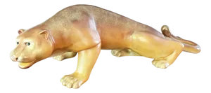 Panther, 1970s, Gilded Ceramic