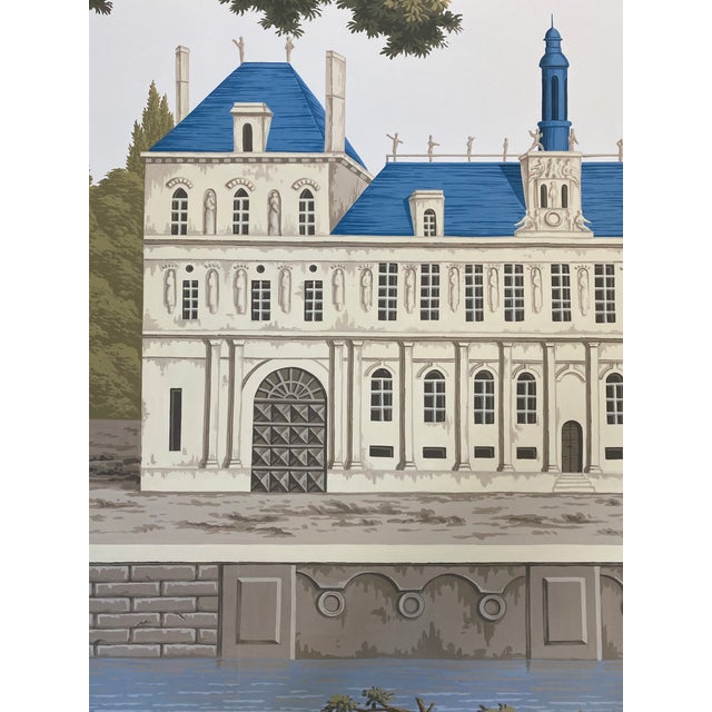 Monuments of Paris, Hand-Painted Wallpaper For Sale - Image 12 of 12