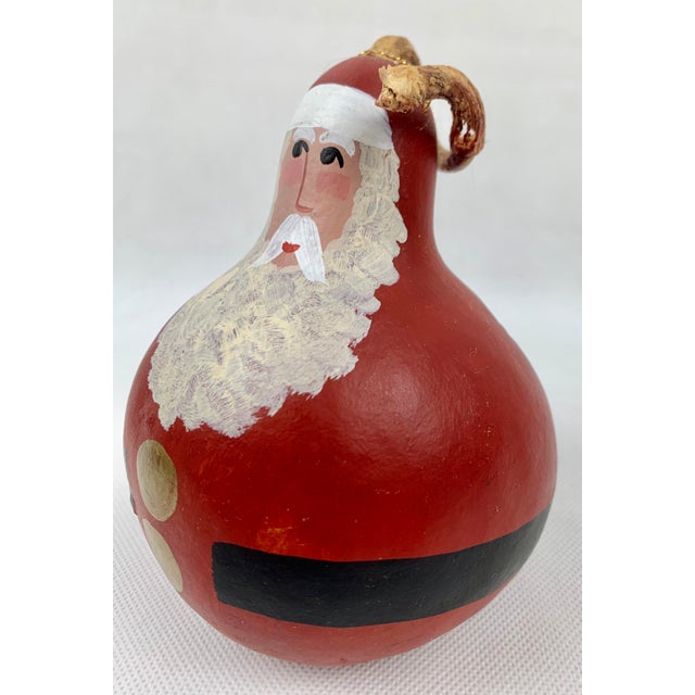 Traditional Hand Painted Jolly Red Santa Ornament, Signed A. Hay, 1991 For Sale - Image 3 of 9