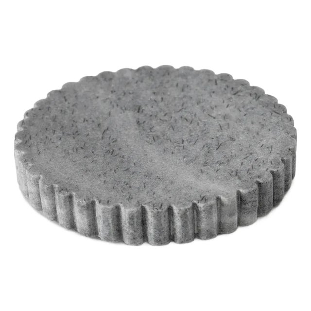 Erin Gates x Kassatex Beacon Hill Fluted Marble Soap Dish, Grey For Sale
