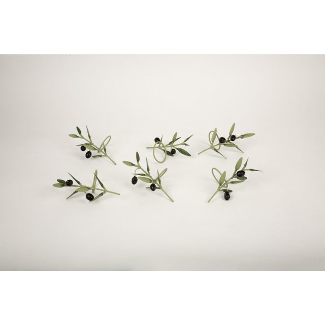 Early 21st Century Branching Out: Olive Twig Napkin Rings - Set of 6 For Sale - Image 5 of 5