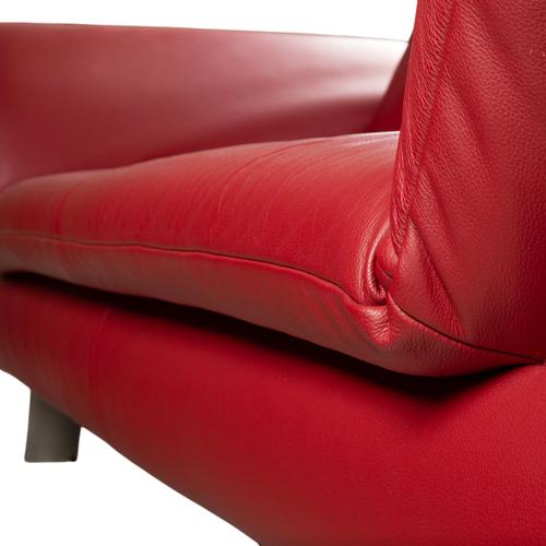 Sofas in Red Leather from Koinor Rossini, Set of 2 For Sale - Image 12 of 18