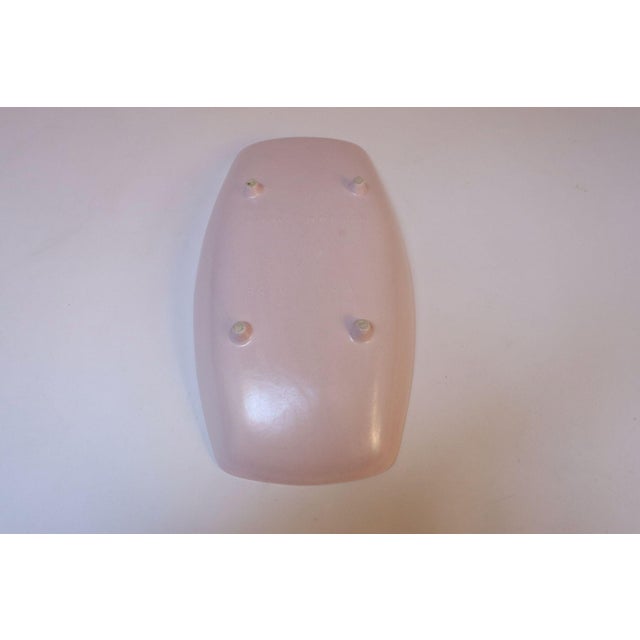 Vintage Pink Ceramic Elongated Footed Tray by Royal Haeger For Sale - Image 9 of 12