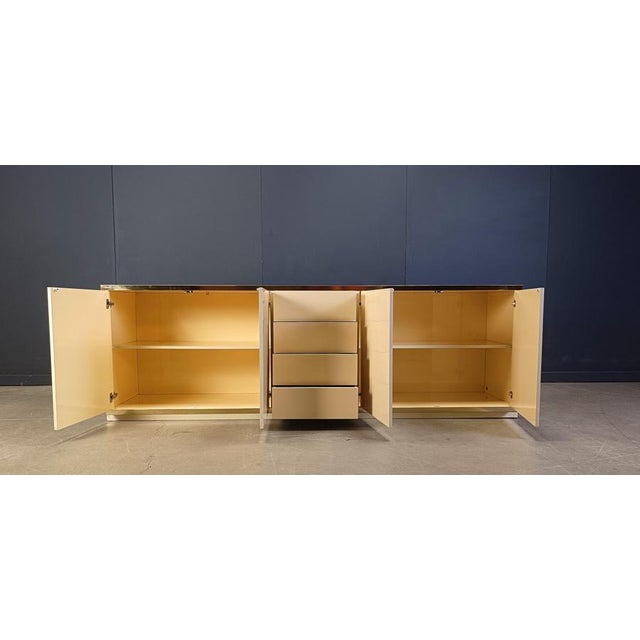 Hollywood Regency Vintage Lacquered Sideboard, 1980s For Sale - Image 3 of 11