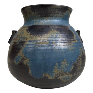 Vintage Japanese Seto Ceramic Ikebana Vase, 1960s For Sale