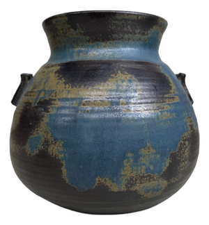 Vintage Japanese Seto Ceramic Ikebana Vase, 1960s
