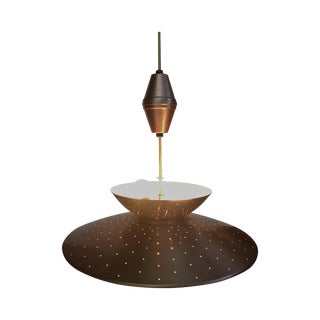 Flying Saucer Modernist Copper Pendant For Sale