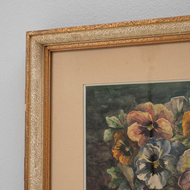 1943 Belgian Wall Art With Wooden Frame For Sale - Image 12 of 18