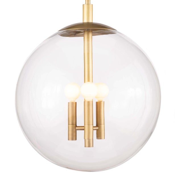 Traditional Regina Andrew Cafe Pendant Small (Natural Brass) For Sale - Image 3 of 5
