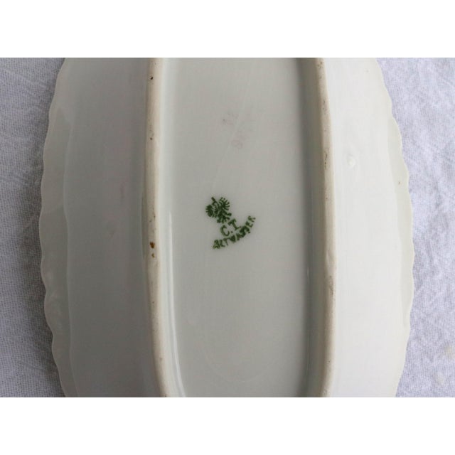 Ceramic Early 20th Century Carl Tielsch (c.t.) Altwasser Celery Serving Dish For Sale - Image 7 of 11