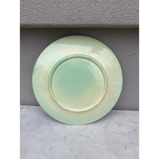 German Majolica Leaf Plate Zell Circa 1890 For Sale In Austin - Image 6 of 7