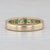Metal 0.65ctw Emerald Diamond Wedding Band 14k Yellow Gold Size 6.75 Stackable Ring For Sale - Image 7 of 8
