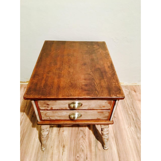 Farmhouse Rustic Side Table Chairish
