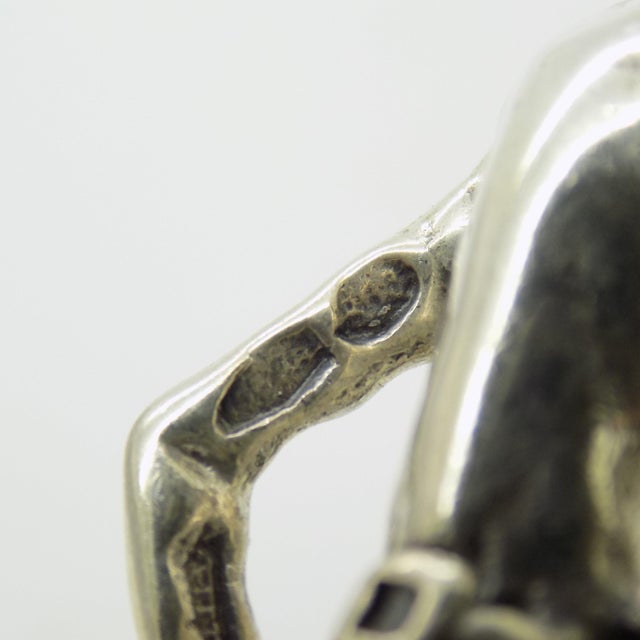 Vintage Italian Handmade Genuine Silver Handyman Carpenter Figurine From Tuscany For Sale - Image 9 of 16