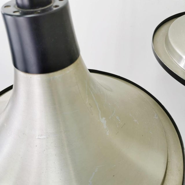 Space Age Ceiling Light in Glass and Aluminum For Sale - Image 9 of 15