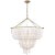 AERIN for Visual Comfort Signature Jacqueline Two-Tier Chandelier in Hand-Rubbed Antique Brass with White Acrylic For Sale