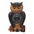 Vintage Wooden Owl 1940s- 1950s Wall Clock For Sale