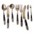 Vintage Siam/Thailand Brass Buddha Serving Utensils - 8 pcs For Sale