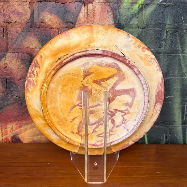 Burnt Orange Andy Smith Ceramic Serving Charger Dish For Sale - Image 8 of 12
