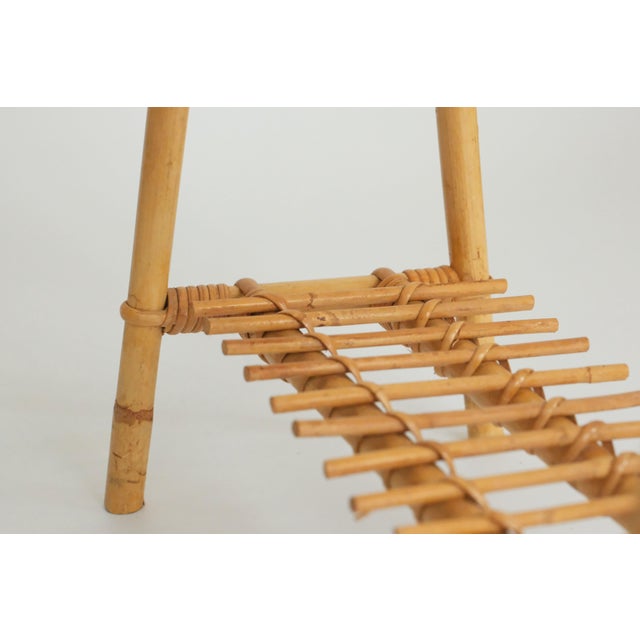 Mid-Century Italian Rattan and Bamboo Side Table attributed to Vivai del Sud, 1970s For Sale - Image 12 of 14