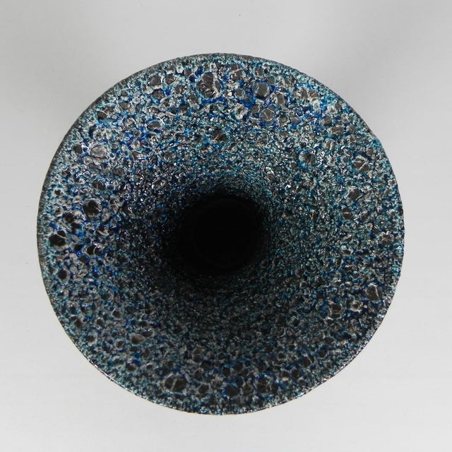 Black Vintage Fat Lava Vase, 1950s For Sale - Image 8 of 15