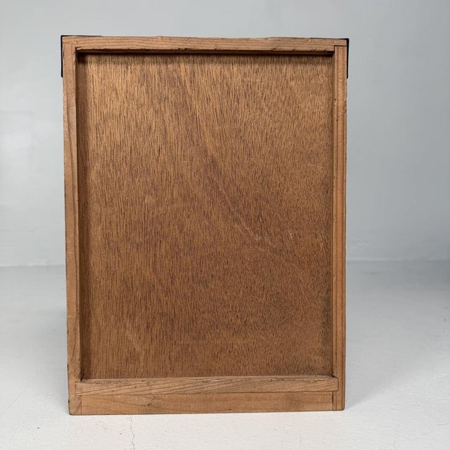 Vintage Japanese Sugi Drawer Cabinet with Floral Decor, 1980s For Sale - Image 9 of 10