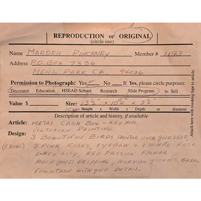 Antique Victorian Japanned Metal Cash Box For Sale - Image 9 of 9